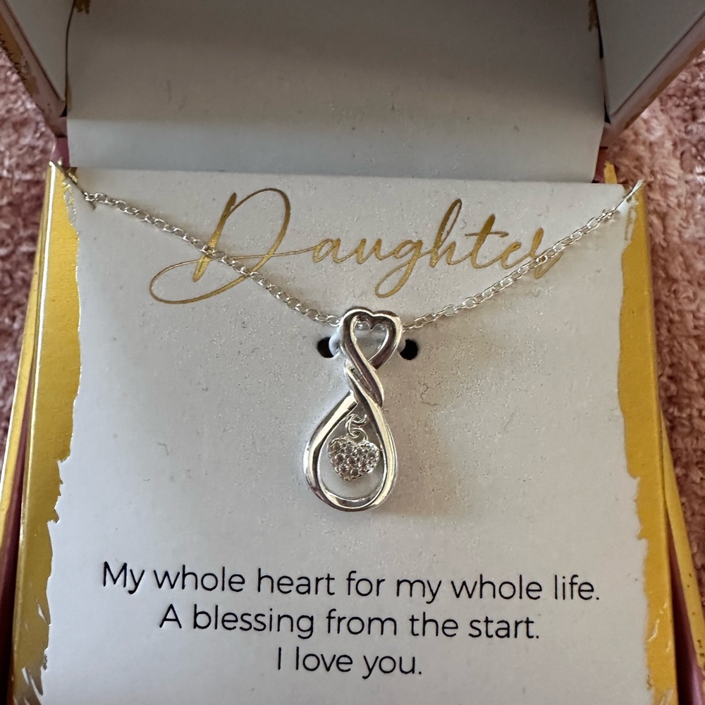 Silver Infinity Heart Necklace